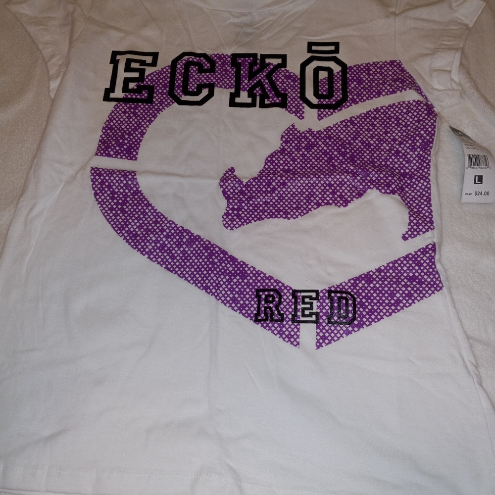 Girls Ecko Red Shirt With Purple Detail